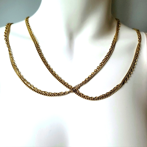 Fashion Gold Color Necklace 108" - Picture 4 of 8